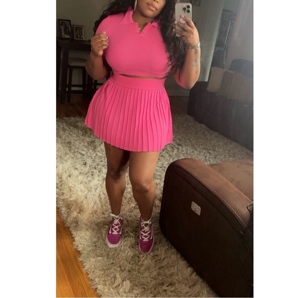 Tennis Skirt Set (Pink)